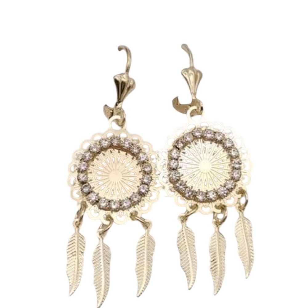 Earrings laminated gold